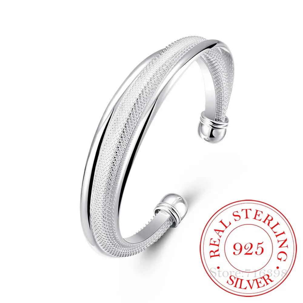 Silver Color Wedding Open Bracelet For Women Men Popular Gold Nick Free Jewelry Valentine's Day Lover Gifts Birthday Present