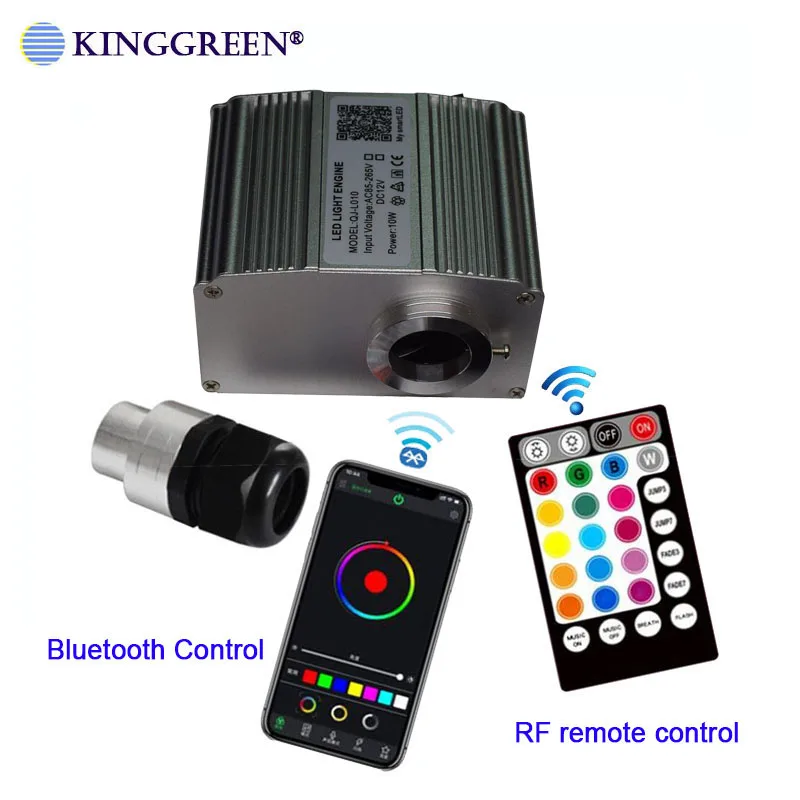 1X müzik ses kontrolü RGBW 10W pırıltı LED ışık motor ile Bluetooth & RF uzaktan araba tavan yıldız süslemeleri için