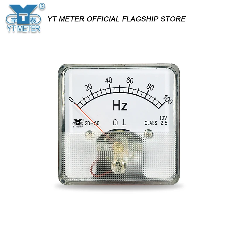 SD60 frequency converter Hertz meter 10V input 50Hz 60Hz 100Hz 120Hz 100% frequency meter dial indicator pointer analog meter dh