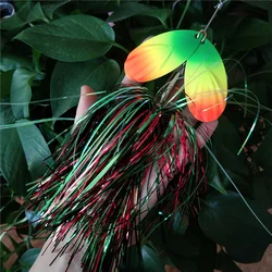 Swolfy 1pc 24cm 42g Spinner Bait Buzz Bait Topwater Metal Spoon Fishing Lure Head Bass Artificial Spinner Spoon Baits