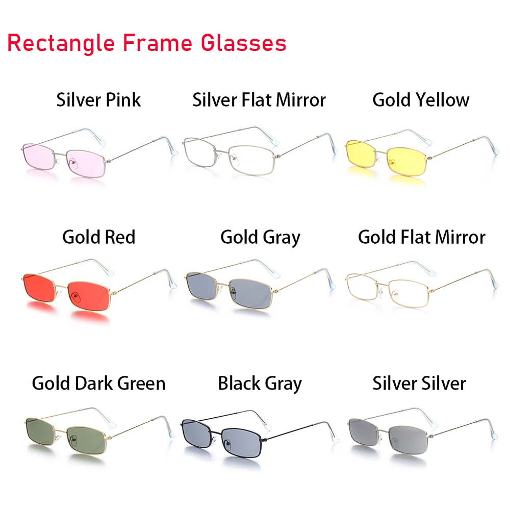 1Pc Unisex Kleine Retro Zonnebril Trend Kleurrijke Metalen Frame Clear Lens Zonnebril Vintage Steampunk Shades Zomer Bril