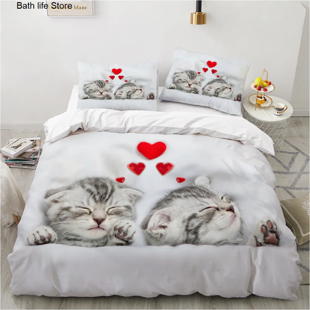 Luxury 3D Bedding set Europe Queen King Double Duvet cover set Bed linen Comfortable Blanket/Quilt cover Bed Set animal Orange