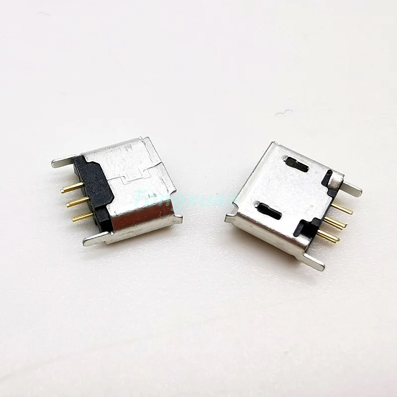 10pcs Vertical Micro Mini USB 5pin Female Seat 180 Degrees Jack 5P Direct Plug-in USB connector