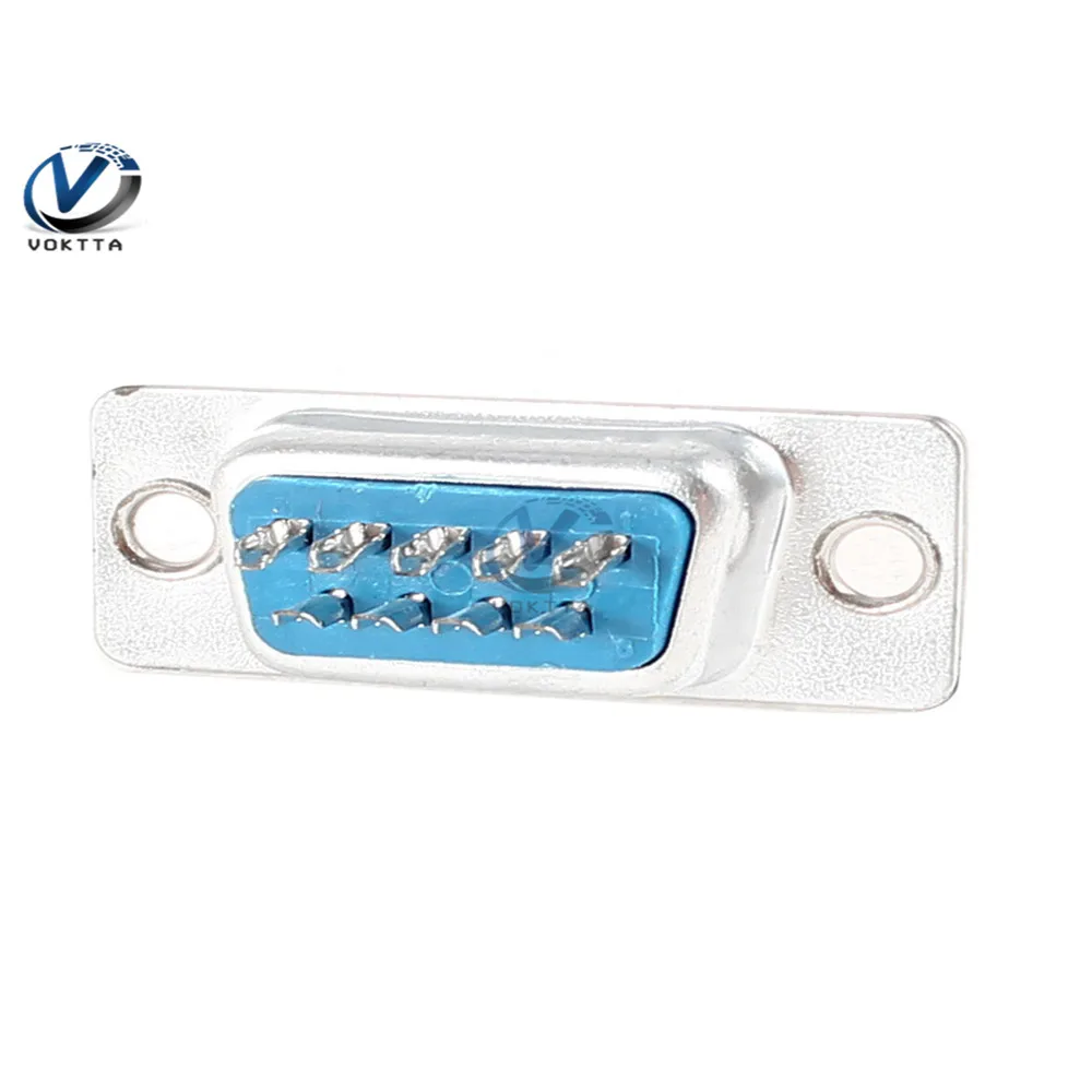 10PCS RS232 DB9 Connector Serial VGA 9 Pin Female 2 Rows Solder Type Plug D-SUB Male Plug Socket Connector