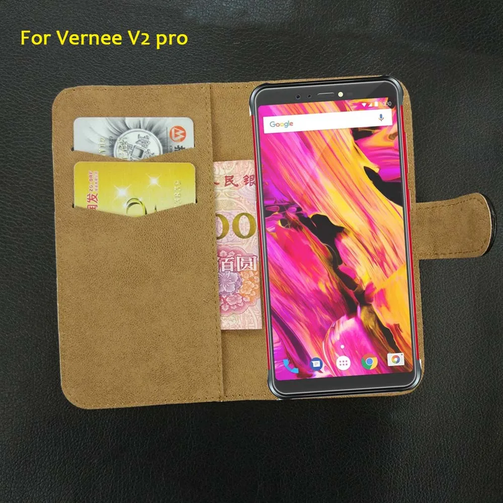 6 Colors Vernee V2 pro Case Side Leather Fashion Vintage Luxury Retro Protective Vernee V2 pro Phone Cover Credit Card