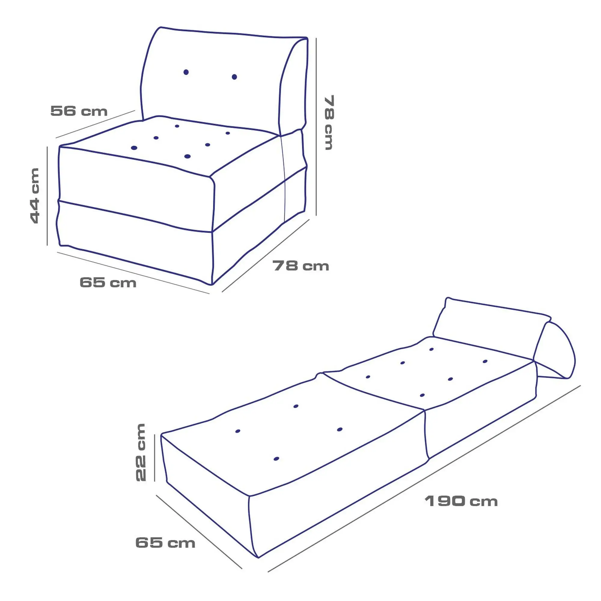 Homedius-cama plegable individual, Mocca