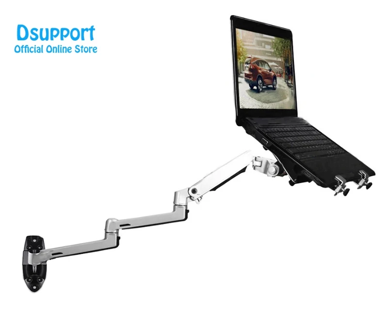 V6+1W Wall Mount Laptop Holder Ultra Long Arm Aluminum Mechanical Spring Full Motion Laptop Mount Arm Monitor Holder Lapdesk