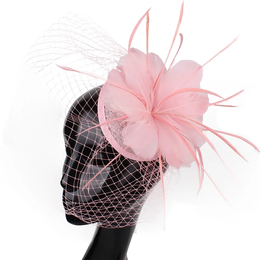 

Pink Enchanting Sinamay Fascinator Base Headpiece Cocktail Hair Accessory Race Headwear For Ladies Formal Dress Millinery Cap