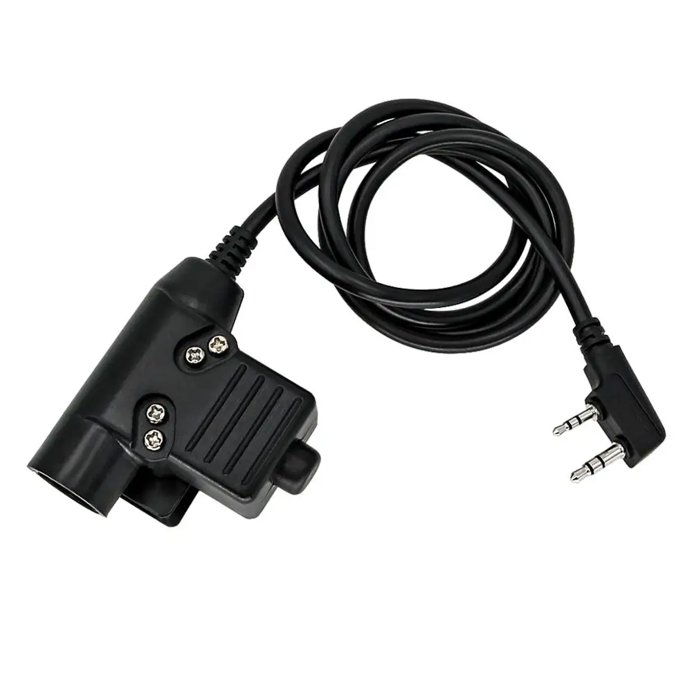 TS TAC-SKY Tactical PTT Adapter U94 PTT Kenwood Plug For Baofeng UV5R UV82 Radios & Tactical Headset