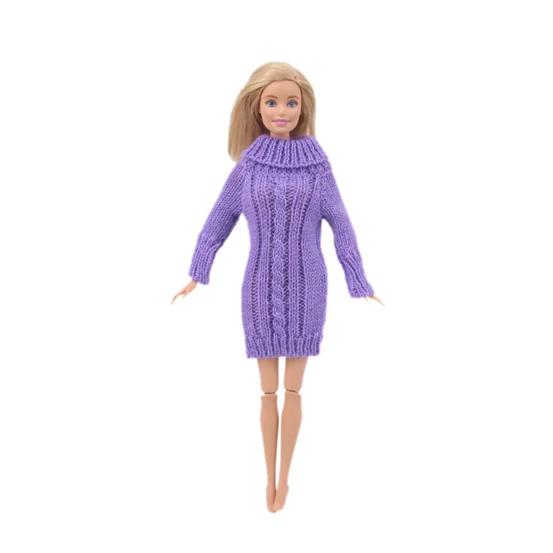 High Quality Handmade Knitted Pure Cotton Sweater Dress Tops Options Doll Sweater For Barbies Doll 11.5 Inch Girl