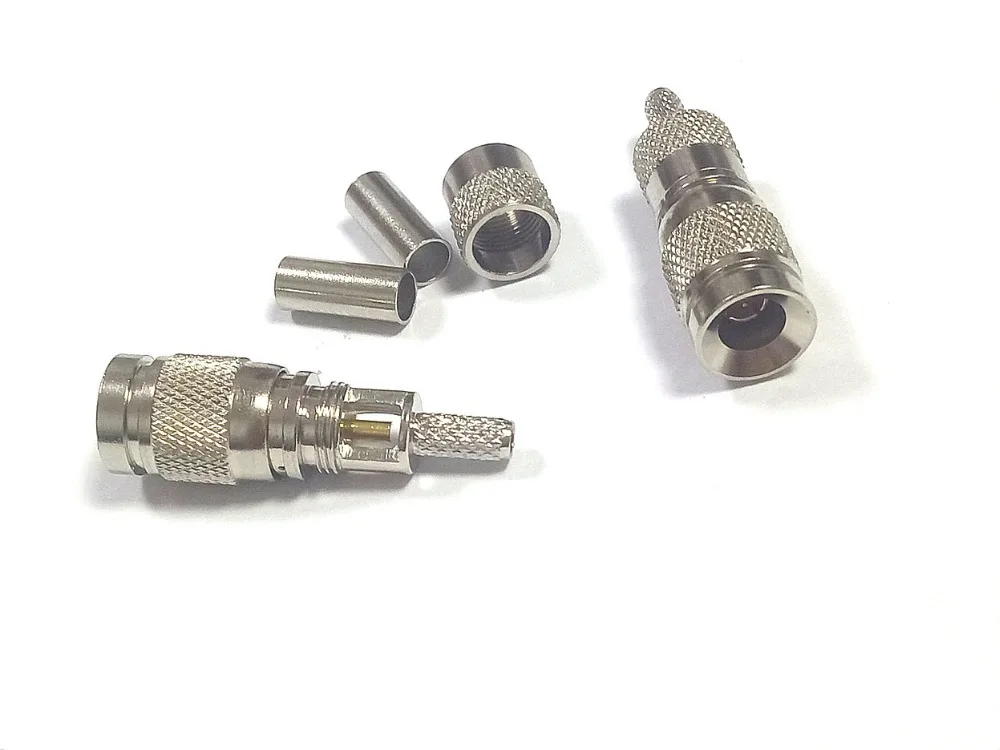 

100pcs DIN 1.0/2.3 CC4 Male Plug Crimp Connectors for Cable RG174 RG316 LMR100 RG179 New