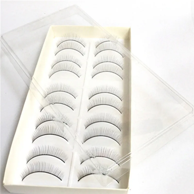 Ensemble de faux cils faits main d'entraînement pour débutants, accessoire de maquillage, extensions de cils, œil de velours, pour l'enseignement, lot de 10 paires,