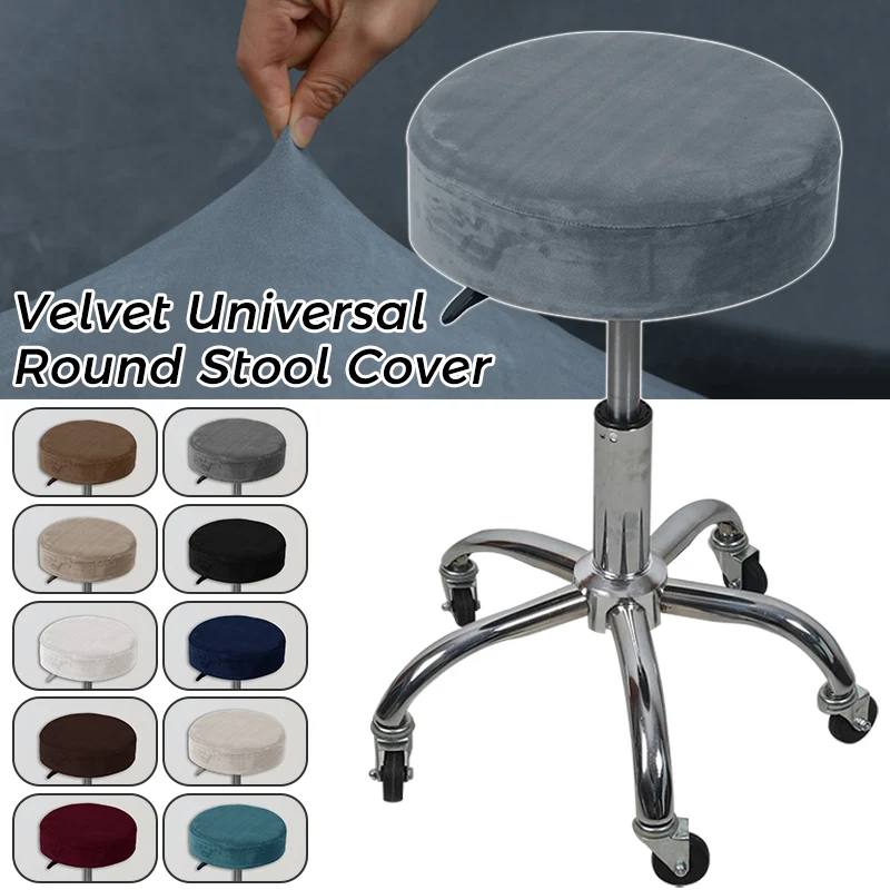 

Bar Stool Cover Round Chair Cover Nonslip Soft Stretch Dustproof Seat CoverHome Restaurant Chair Protector For Hotel Banquet