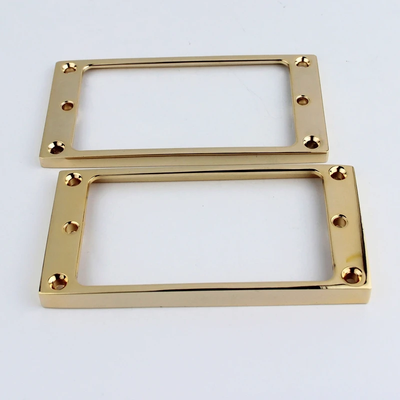 1 Set Gold Pickup Mounting Rings for Humbucker Pickups Cover Frame Flat Top Set Replacement Electric Guitar or Bass