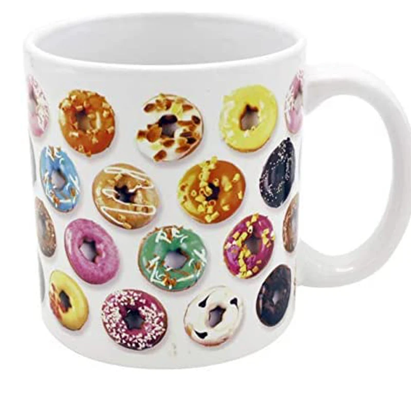 

Giant Donut Pattern Novelty Coffee Mug