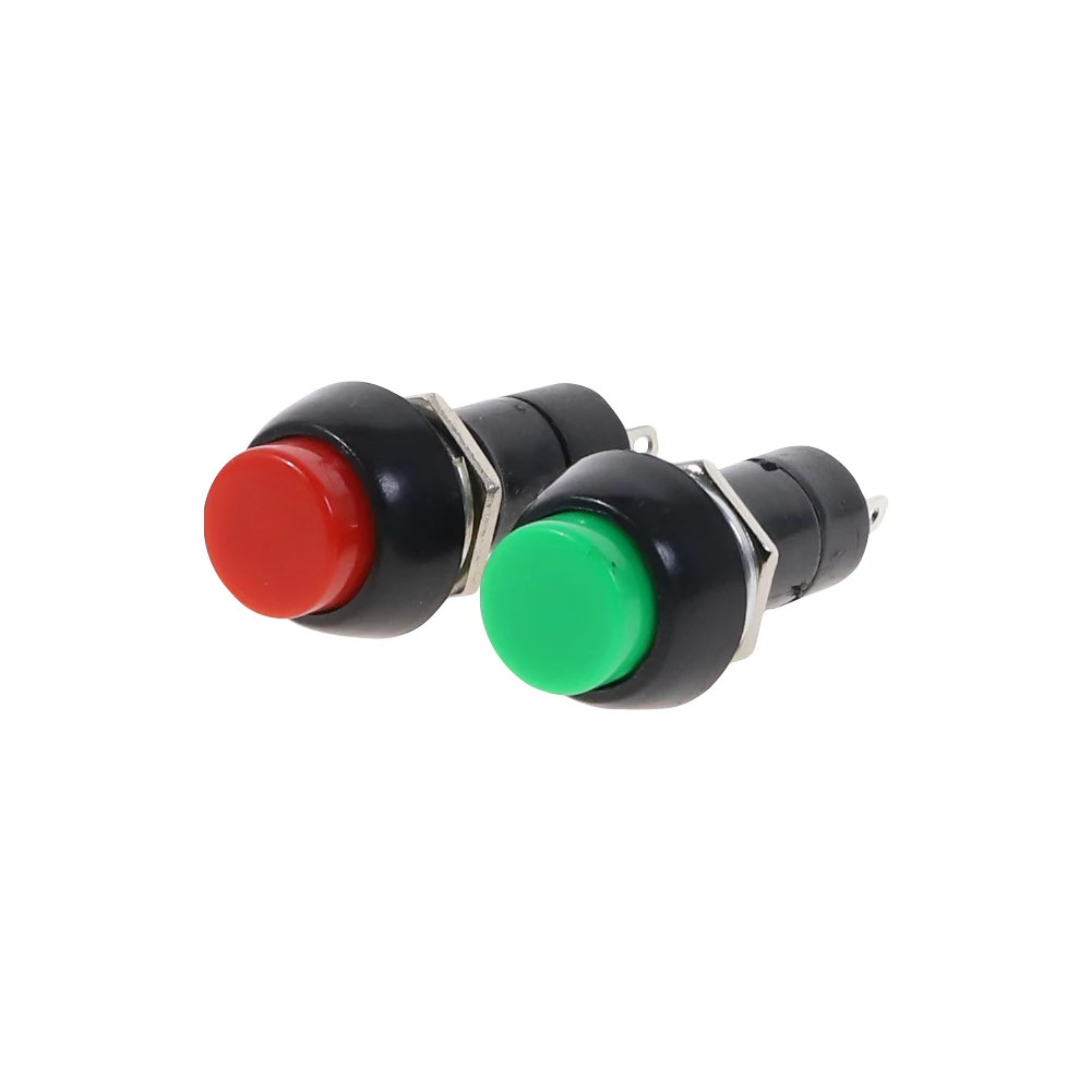 100 قطعة PBS-11A 2PIN البلاستيك 12 مللي متر دفع زر الإغلاق التبديل الذاتي قفل 3A 150 فولت الأحمر الأخضر عشوائي أرسلت افتراضيا