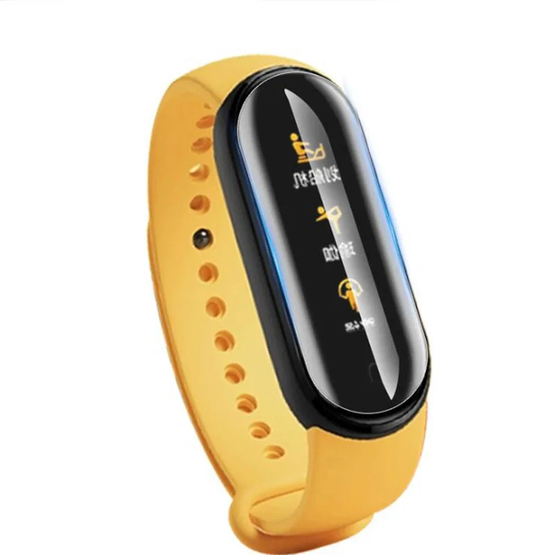 طبقة واقية لتغطية كاملة ناعمة من البولي يوريثان لهواتف شاومي Mi Band 5 Band5 Miband 5 الرياضية الذكية واقي شاشة للمعصم غطاء حماية