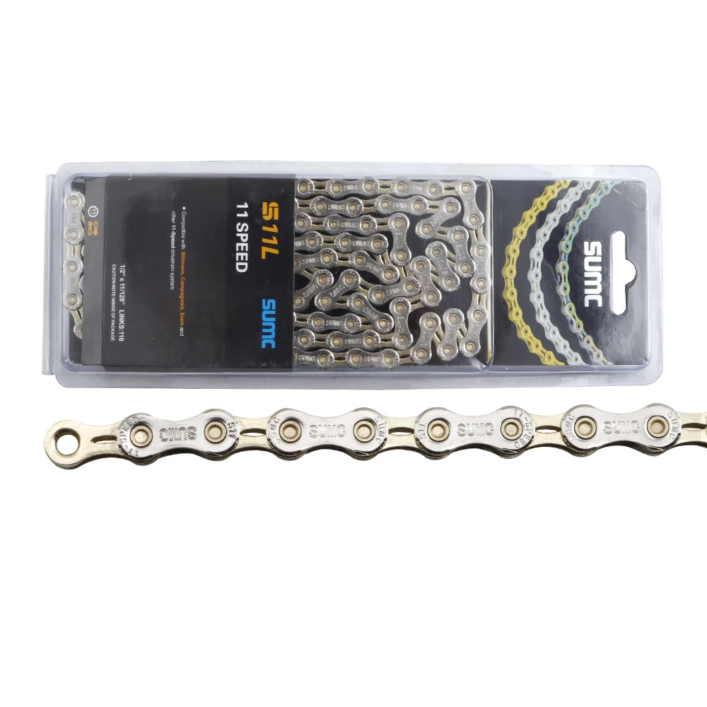 SUMC MTB Road Bike Chain 116L 126L 8/9/10/11/12 Speed Moutain Bicycle Chain Bike Accessories for Shimano SRAM Campagnolo