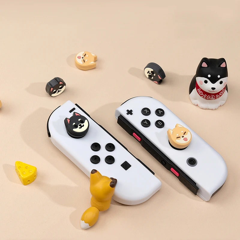 لطيف شبعا اينو متحكم الأصابع xbox one قبضة المقود كاب الغطاء الواقي لنينتندو التبديل NS لايت OLEDJoy-يخدع تحكم Thumbstick حالة