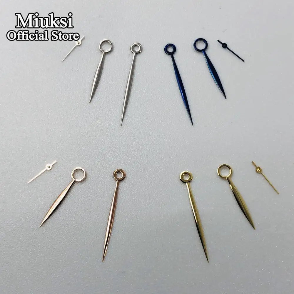 Miuksi srebrne/niebieskie/różowe złoto/złote wskazówki zegarka pasują do mechanizmów serii ETA 6497 6498 lub ST3600 ST3620