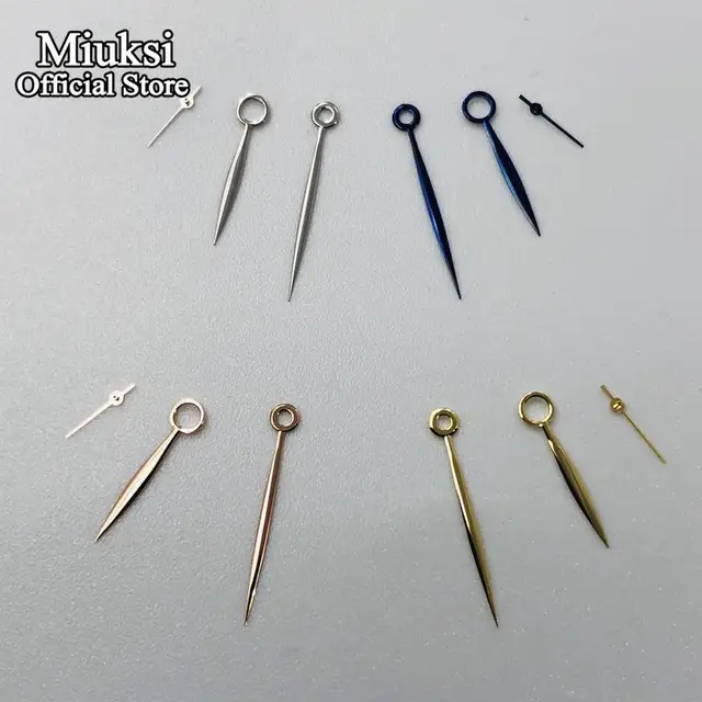 Miuksi srebrne/niebieskie/różowe złoto/złote wskazówki zegarka pasują do mechanizmów serii ETA 6497 6498 lub ST3600 ST3620