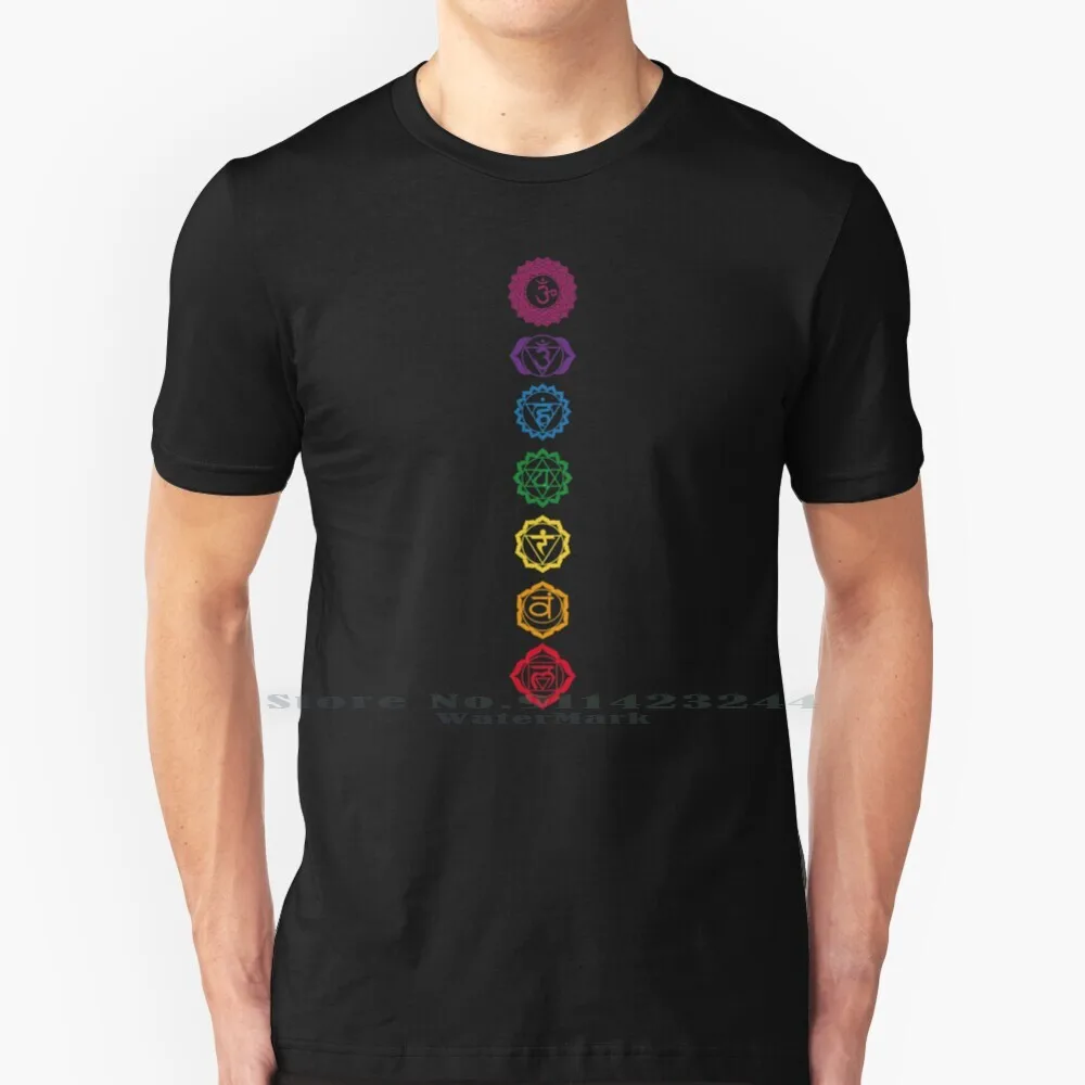 7 Balanced Chakras 100% Cotton T Shirt New Age Spiritual Gangster Namaste 7 Balanced Chakras Crystals Modern Mystic Sacred