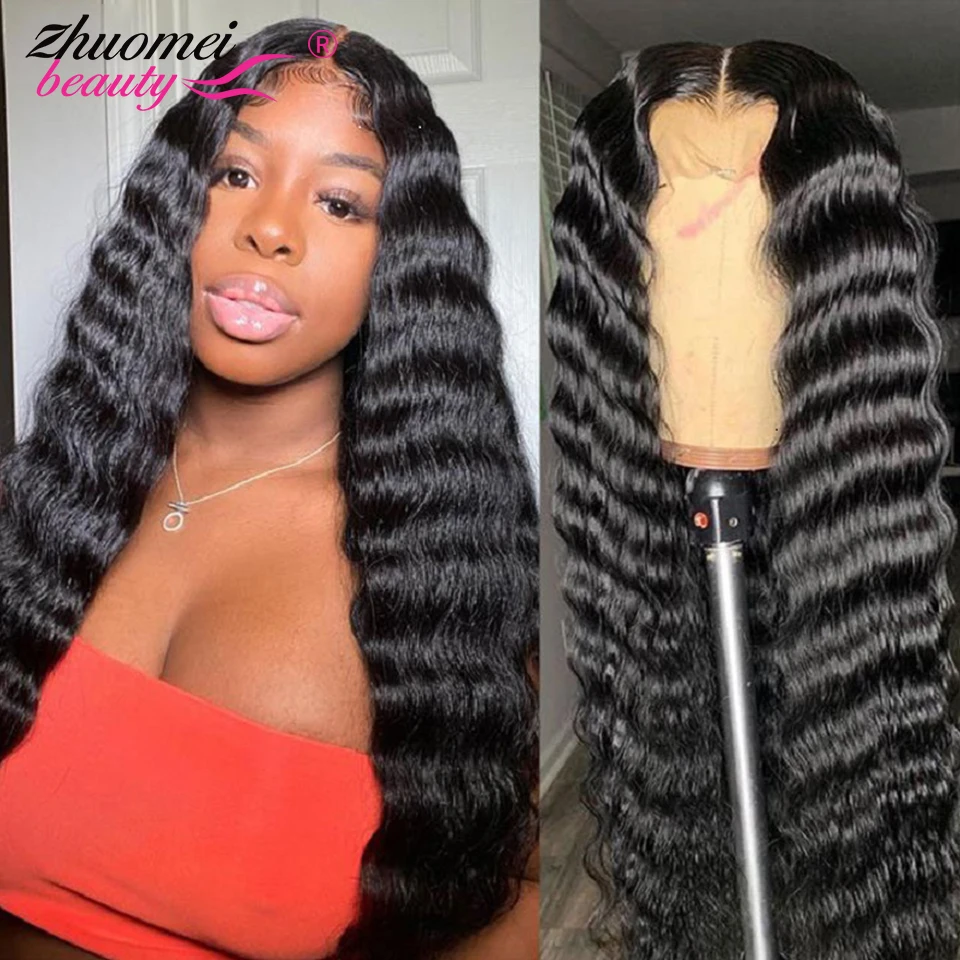 

13x6 HD Lace Frontal Wig Deep Wave Frontal Wig Loose Deep Wave Wig Curly Human Hair Wig Lace Front Wig Human Hair Wigs For Women