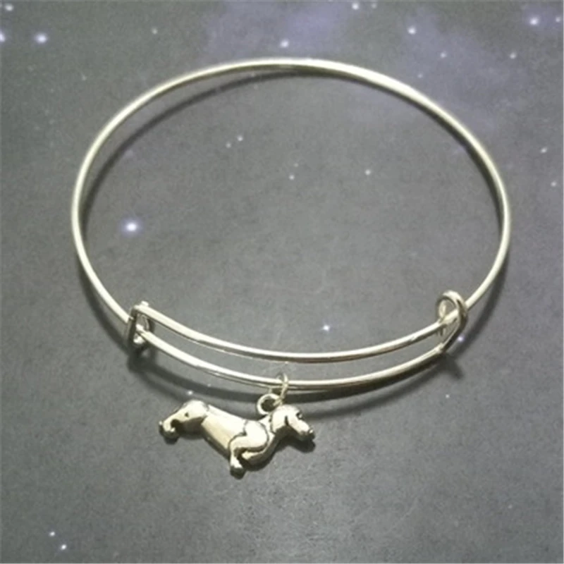 Dachshund Bangle Pet Charm Bracelet Animal Jewelry Charm Bracelet Bangle