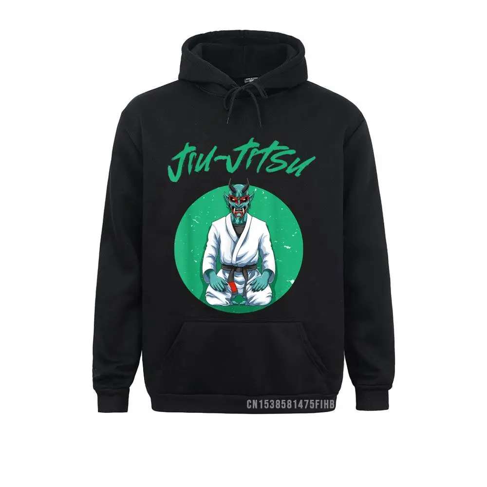 Green Oni Demon Brazilian Jiu-Jitsu BJJ Gift Hoodie Hoodies For Men High Street Sweatshirts Fitness Oversized Clothes