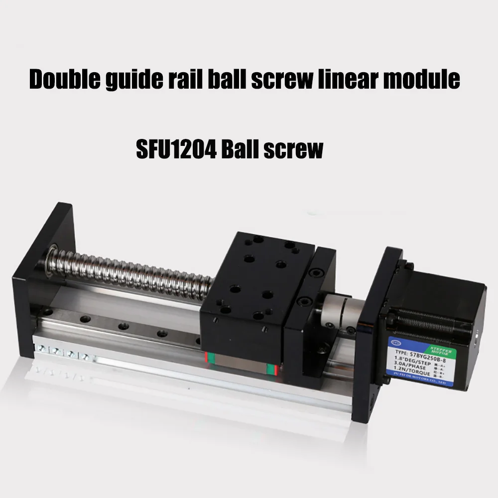 

GX80 MGN double linear guide SFU1204 ball screw linear motion module to send stepper motor and coupling stroke 50mm-600mm