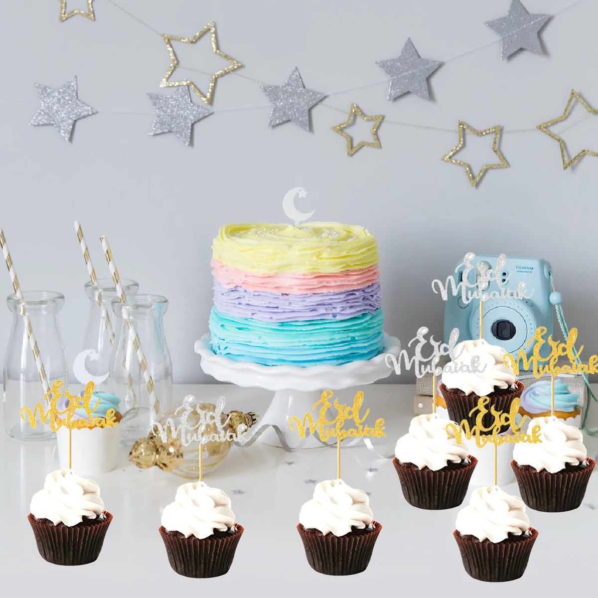Globos Eid Mubarak para celebración Ramadan – Decoración festiva - imagen 5