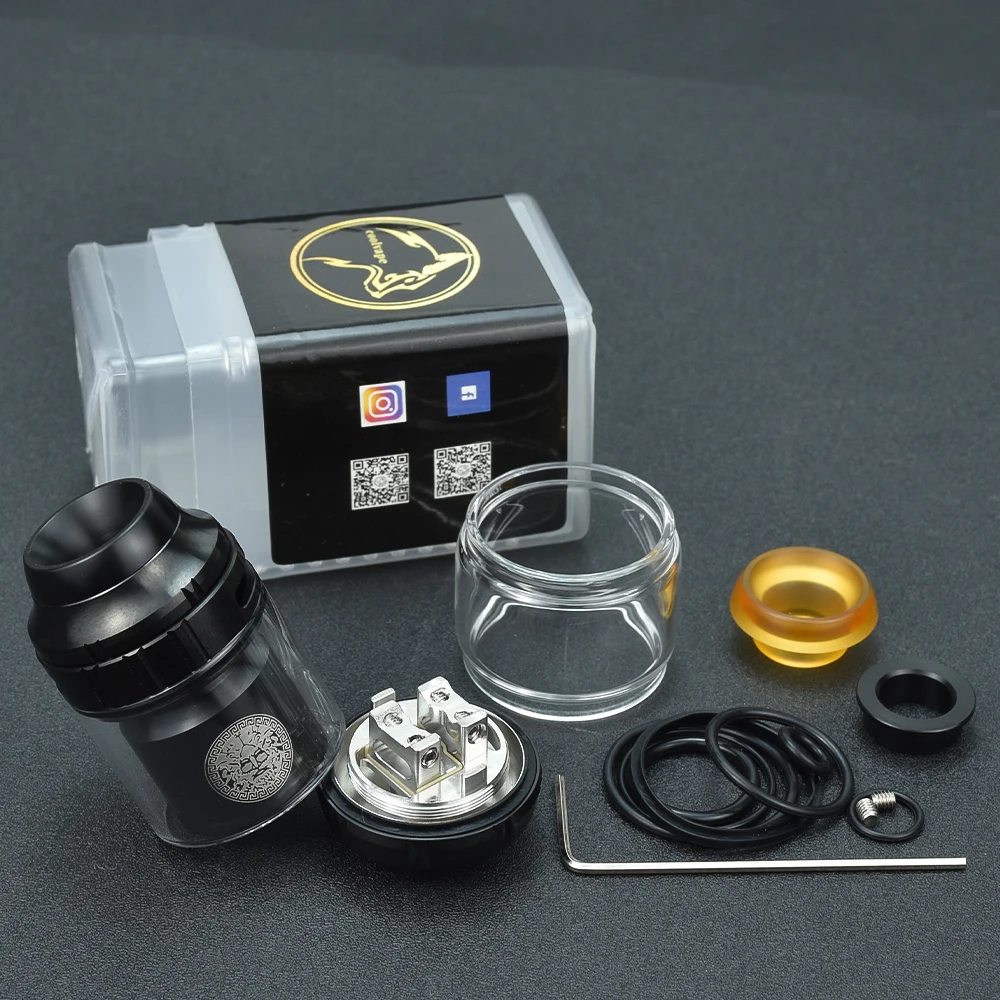 25 مللي متر Vape Zeus x Zeus x mesh 3.5 مللي 4.5 مللي تدفق الهواء المدخول قابل للتعديل 316 SS المزدوج لفائف Vape خزان RTA Vaper البخاخة Kylin M برو هيئة الطرق والمواصلات