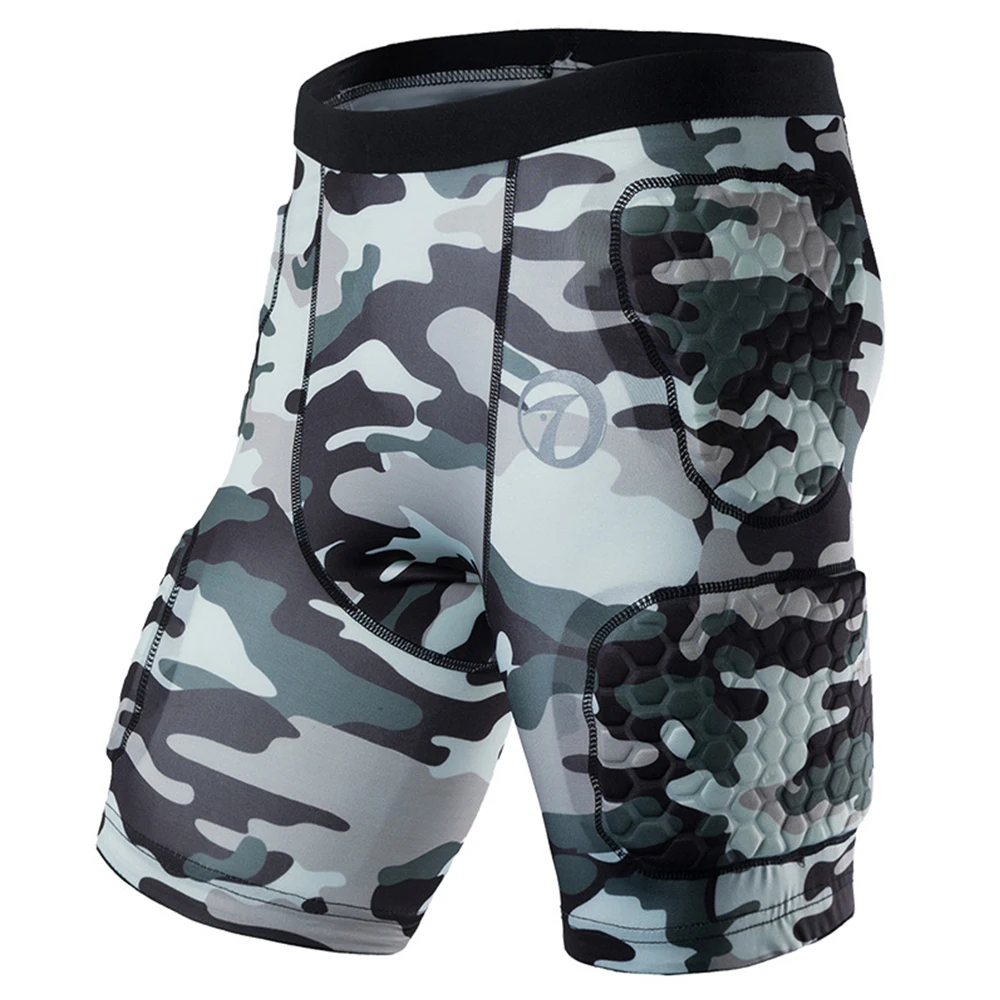 Men Sports Anti-collision Shorts Basketball Football Paintball Training Clothing Protection Camouflage Suit Ski Protective Pants