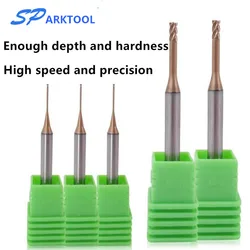 0.2 0.4 0.6mm 0.8mm micro diâmetro diminuto 4 flautas rib canto raio end mill tungstênio aço fresa simples