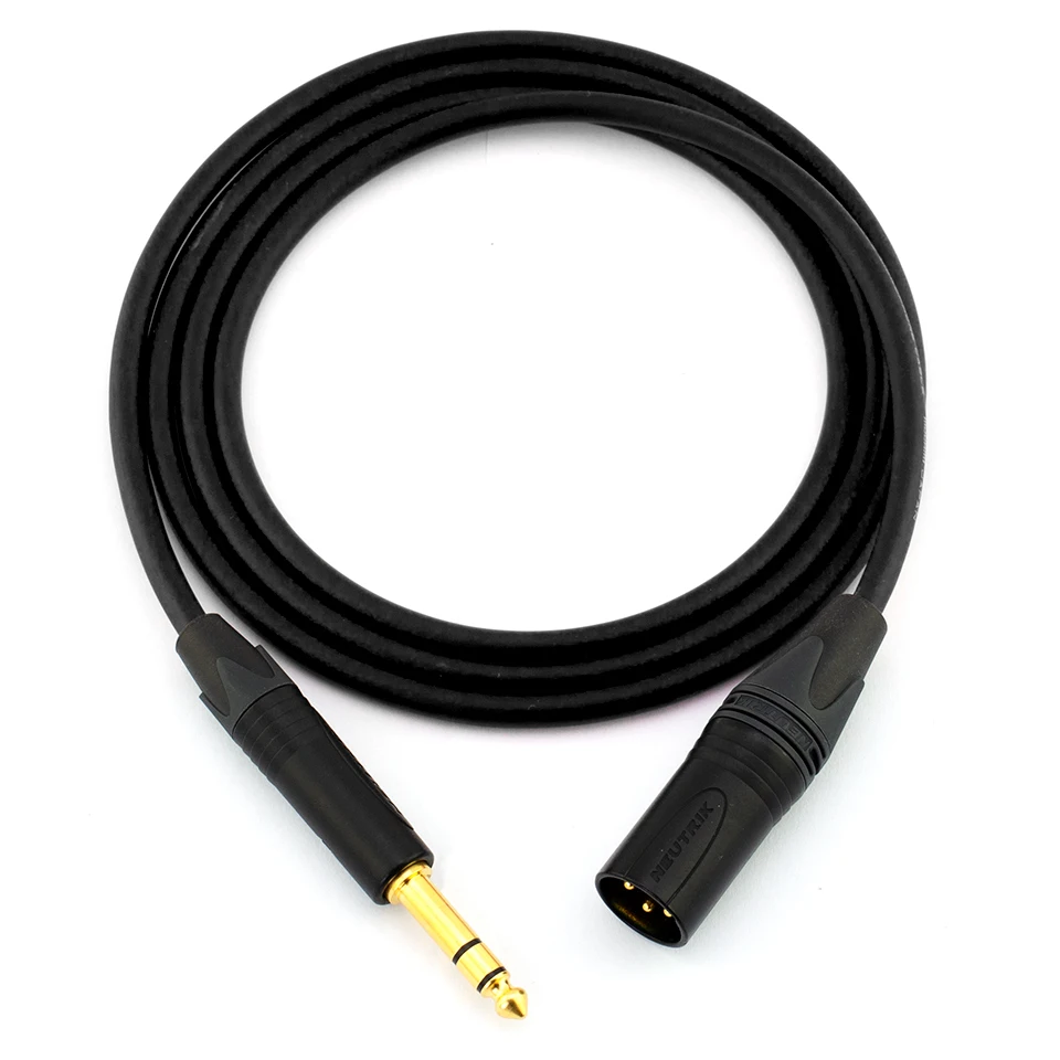 Mogami 2549 neutrik plug handmade 6.35mm to xlr male audio cable TRS1/4