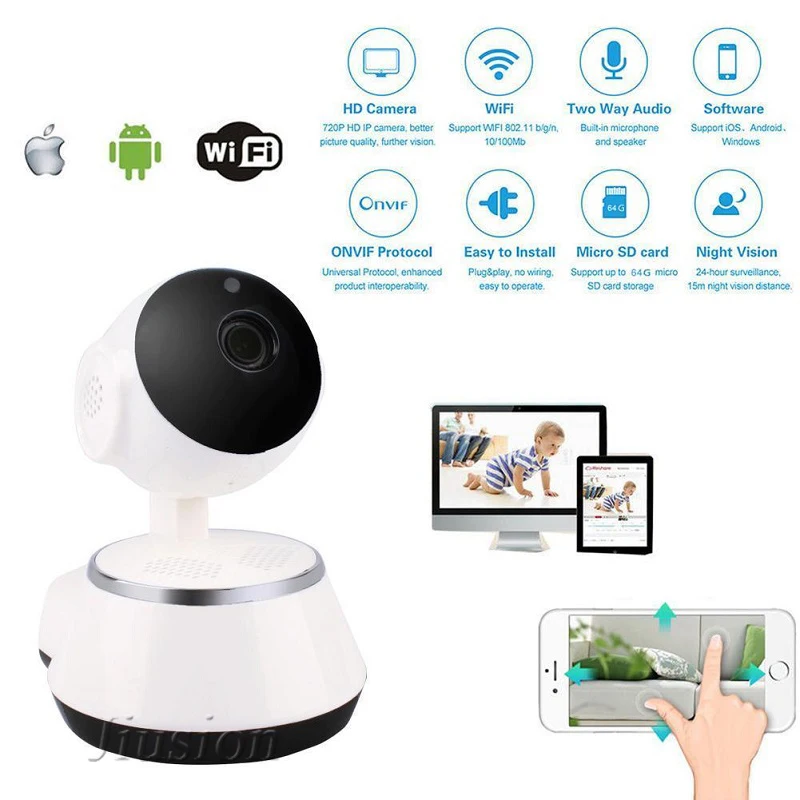 Wifi Mini Camera Surveillance Baby Monitor Night Vision Electronic Sitter Bebe Video Audio Intercom Babyphone IP Nanny Micro Cam