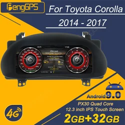 For Toyota Corolla 2014 - 2017 Car LCD Dashboard Player Digital Cluster Instrument Panel Multifunctional Speedometer Head unit