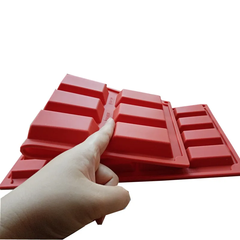 Non-stick Silicone Financier Mold Rectangle French Almond Cake Pan Mini Loaf Baking Mold Oven Safe Bakeware DIY Pastry Tools 2pc