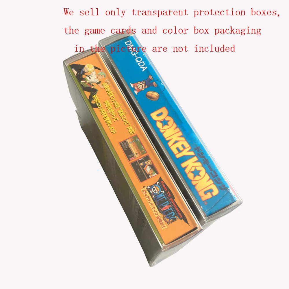 Funda transparente para Game Boy, Cartucho de tarjeta de juego GB GBC, Protector de almacenamiento de plástico para mascotas, versión JP