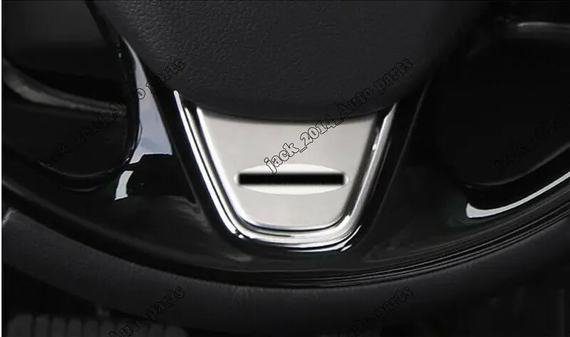 Fit for Mitsubishi Outlander 2016 2017 2018 2019 Silver Steering Wheel Decor Cover Trim