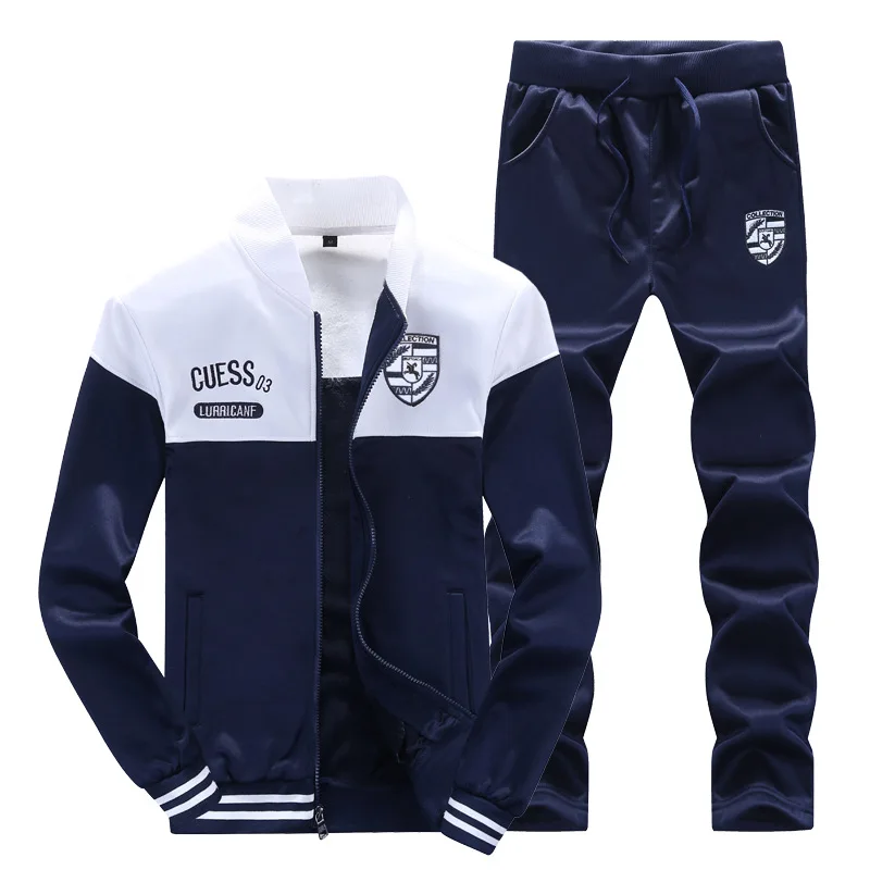 BOLUBAO 2021 New Men Trendy Sports Sets Fashion Brand Men\'s Baseball Jacket + Pants Sportswear Long Sleeve Tracksuit Set Male