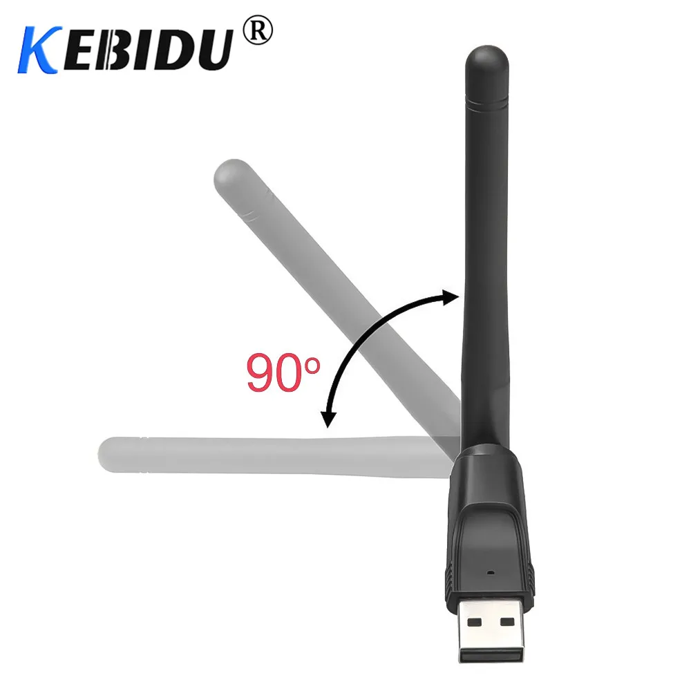 USB 2.0 150Mbps WiFi Wireless Network Card 2.4GHz Adapter with Antenna LAN Dongle Chipset Ralink MT-7601 for Laptop PC TV