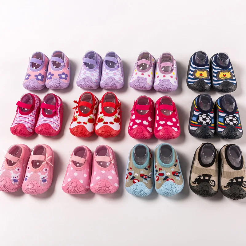 Non-slip Boys and Girls Baby Toddler Shoes Socks  Baby Socks Newborn Children Socks Cotton Baby Anti Slip Floor Socks Wholesale