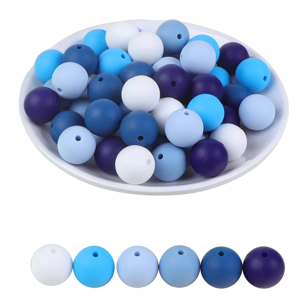 BOBO.BOX 30pcs Silicone Beads 9mm Food Grade Baby Teethers Beads Silicone BPA Free For Necklaces Pacifier Holder Clip Chain DIY