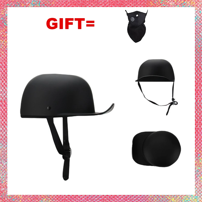 

free shipping PU Leather Vintage Motorcycle Helmet Open Half Face Motocross Helmet Vintage Motorbike Riding Scooter Chopper