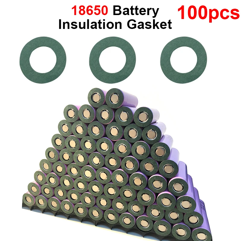 100pcs 18650 Li-ion Battery Insulation Gasket Barley Paper Battery Pack Cell Insulating Electrode Insulated Pads hollow