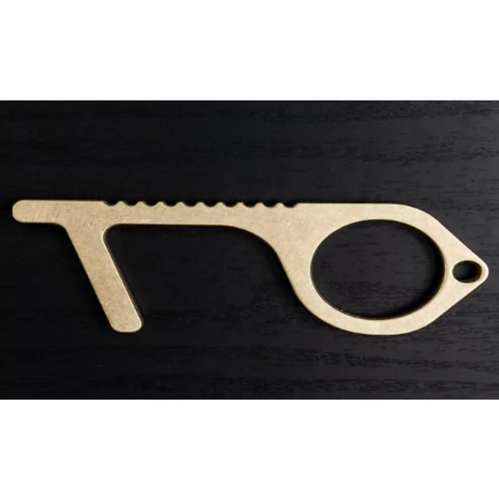 2021 HOT Brass door opener bacterial isolation door opener Elevator Artifact Zero-Contact Disinfectant Artifact