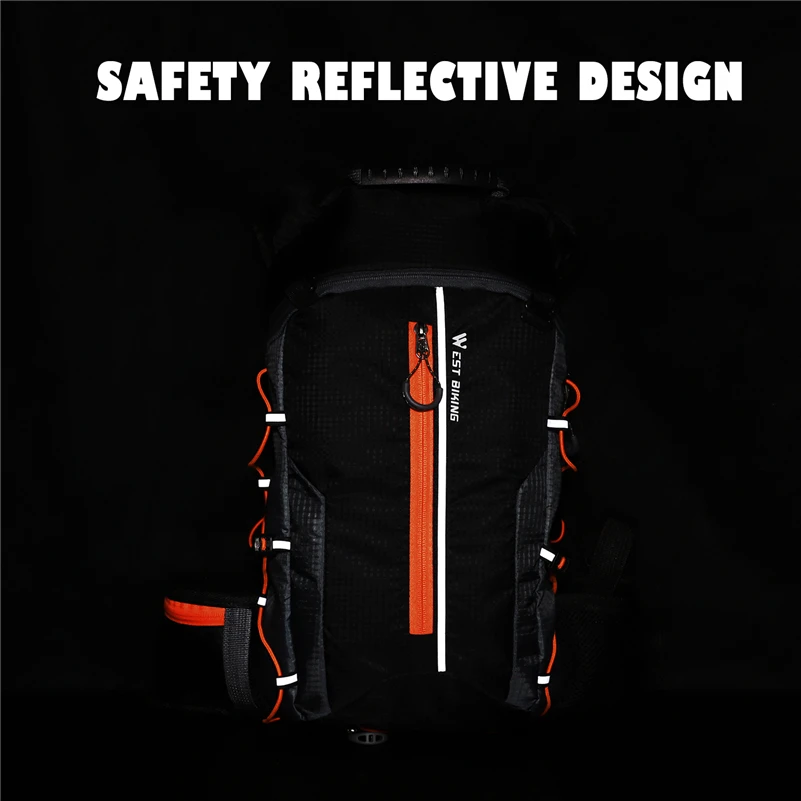 WEST BIKING Bike Bags Portable 10L/16L Waterproof Ultralight Backpack Outdoor Sport Climbing Hiking Pouch Hydration Backpack