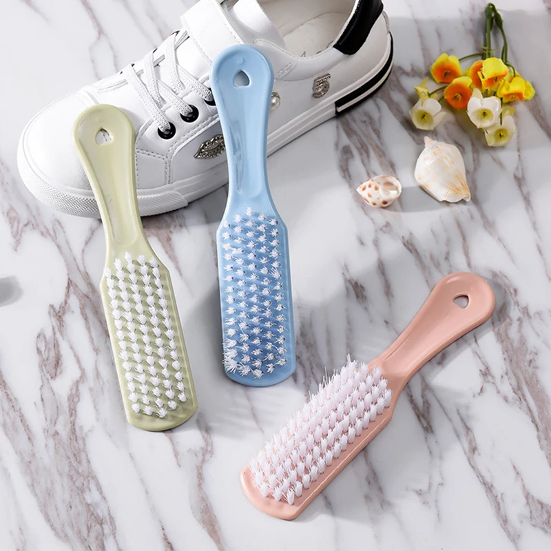 Soft Shoe Brush Nordic Style Multi Color Handheld Can Hung Plastic  Brush Multi-Purpose Household Cleaning Items