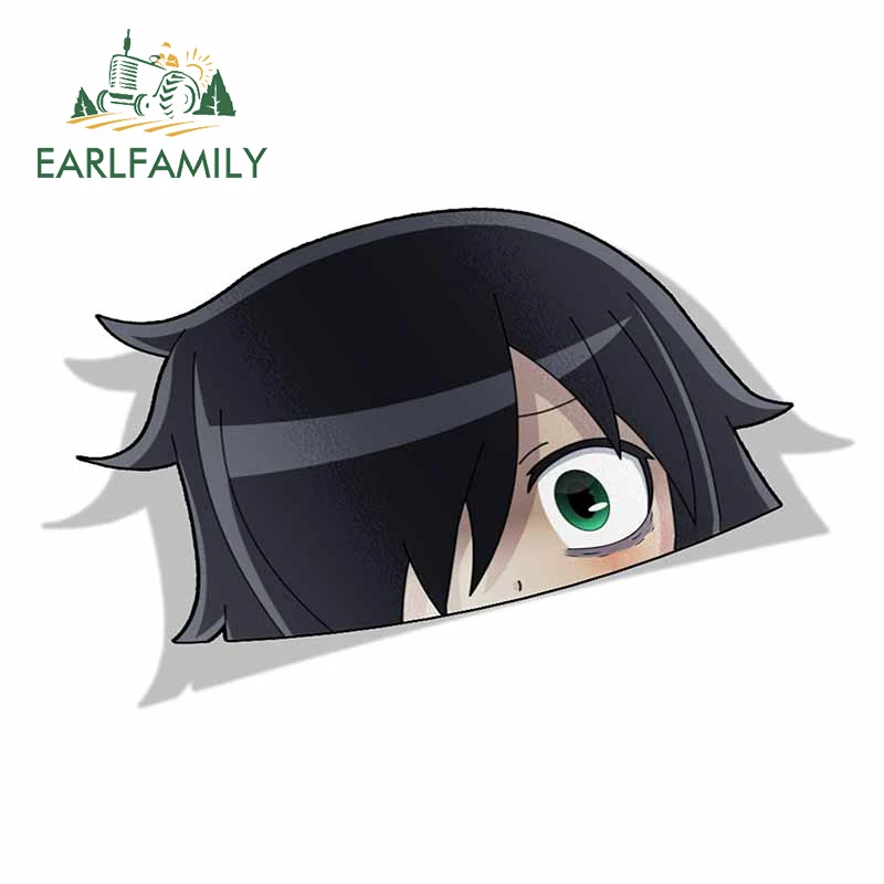 EARLFAMILY-pegatina de vinilo para coche, pegatina JDM para ventana y maletero, 13cm x 8,1 cm, para Tomoko Kuroki Watamote, Peek, Anime